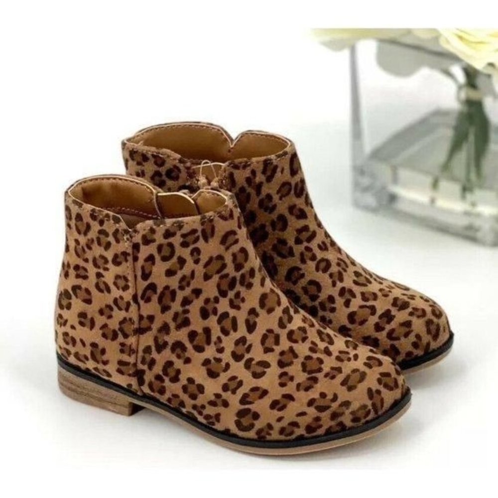 Toddler Girl Penelope Ankle Boots Leopard Print